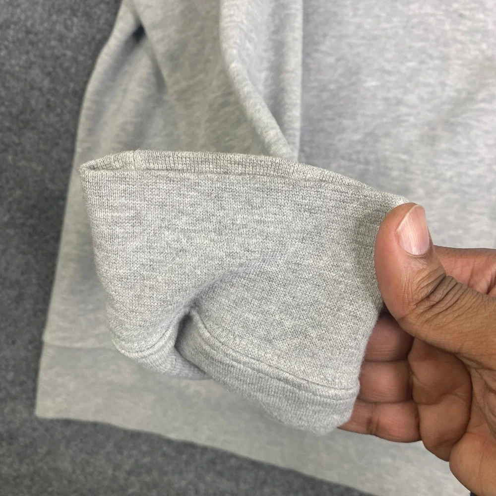 The North Face Mens Hoodie Grey Heather Logo Graphic Pullover Sweatshirt Medium